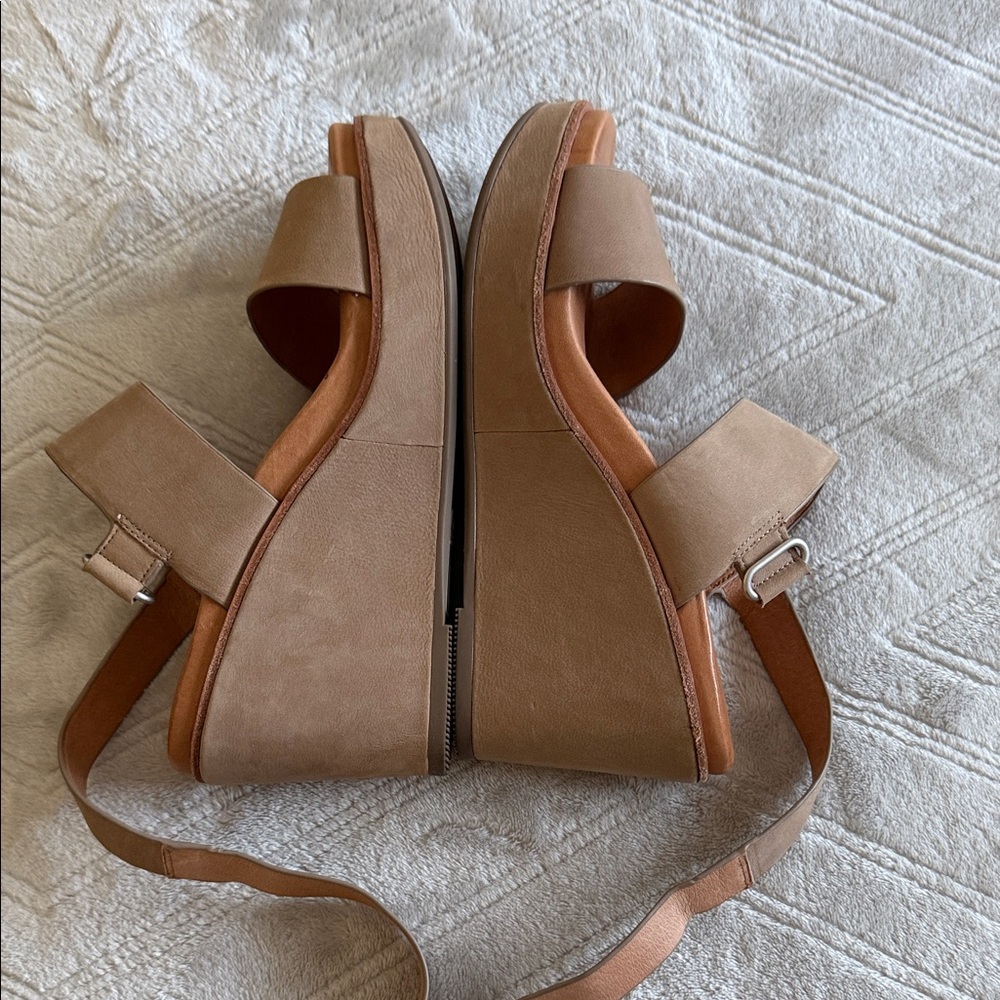 Gentle Souls Brown Platform Sandals